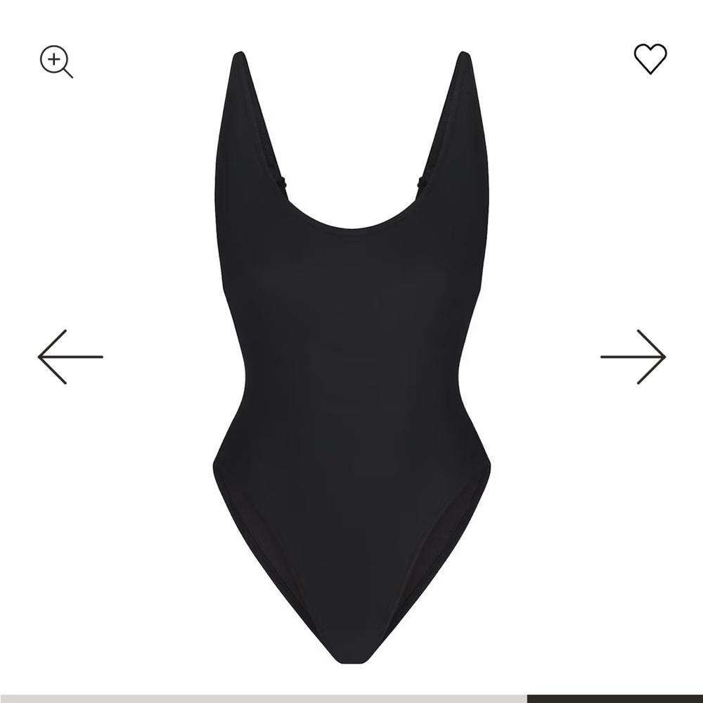 Not for sale-SKIMS Signature Swim Scoop Neck Black One-Piece Swimsuit Size 2X